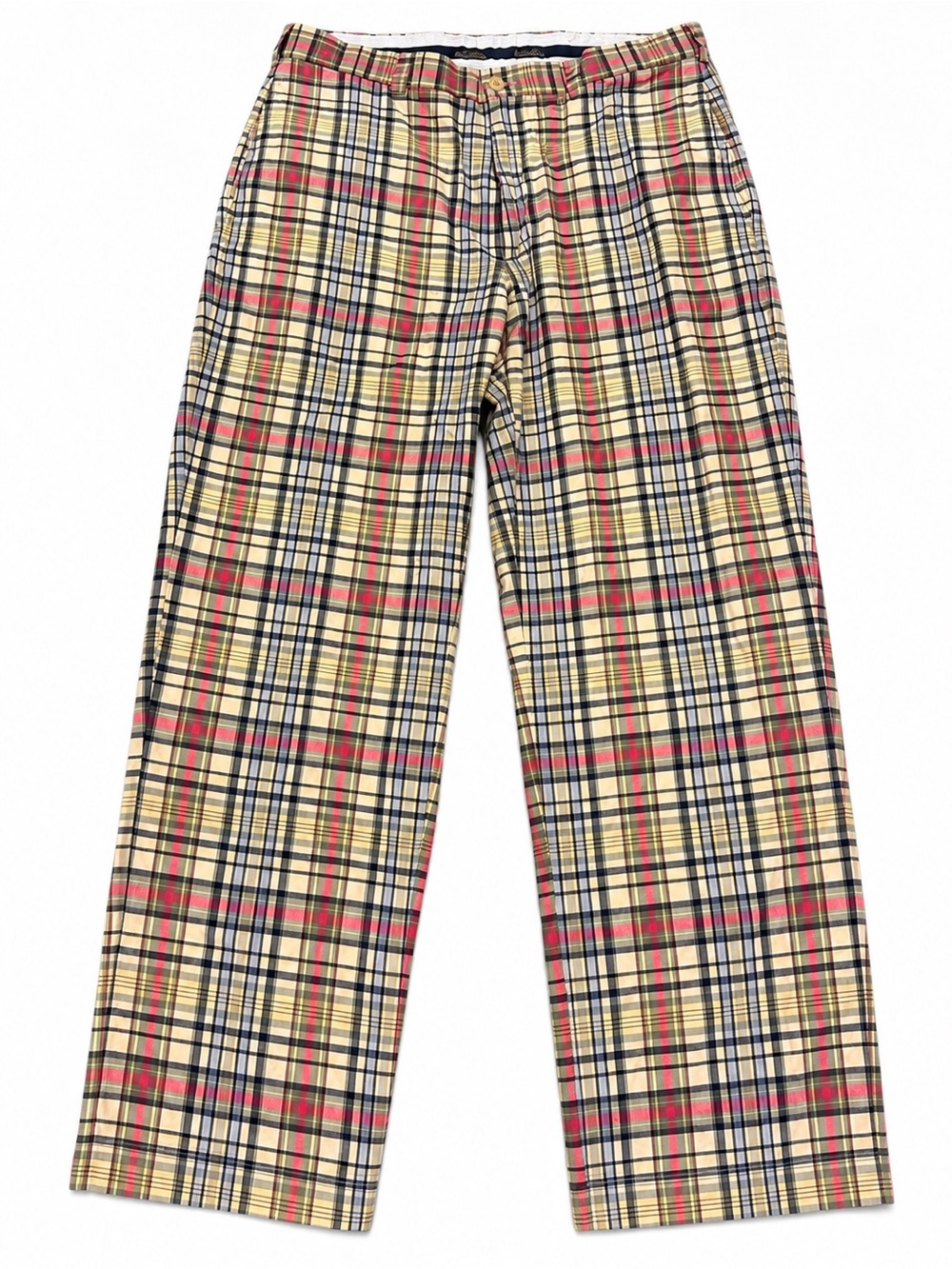 Vintage Y2K Brooks Brothers Hudson Plaid Pants 34x30 100% Cotton